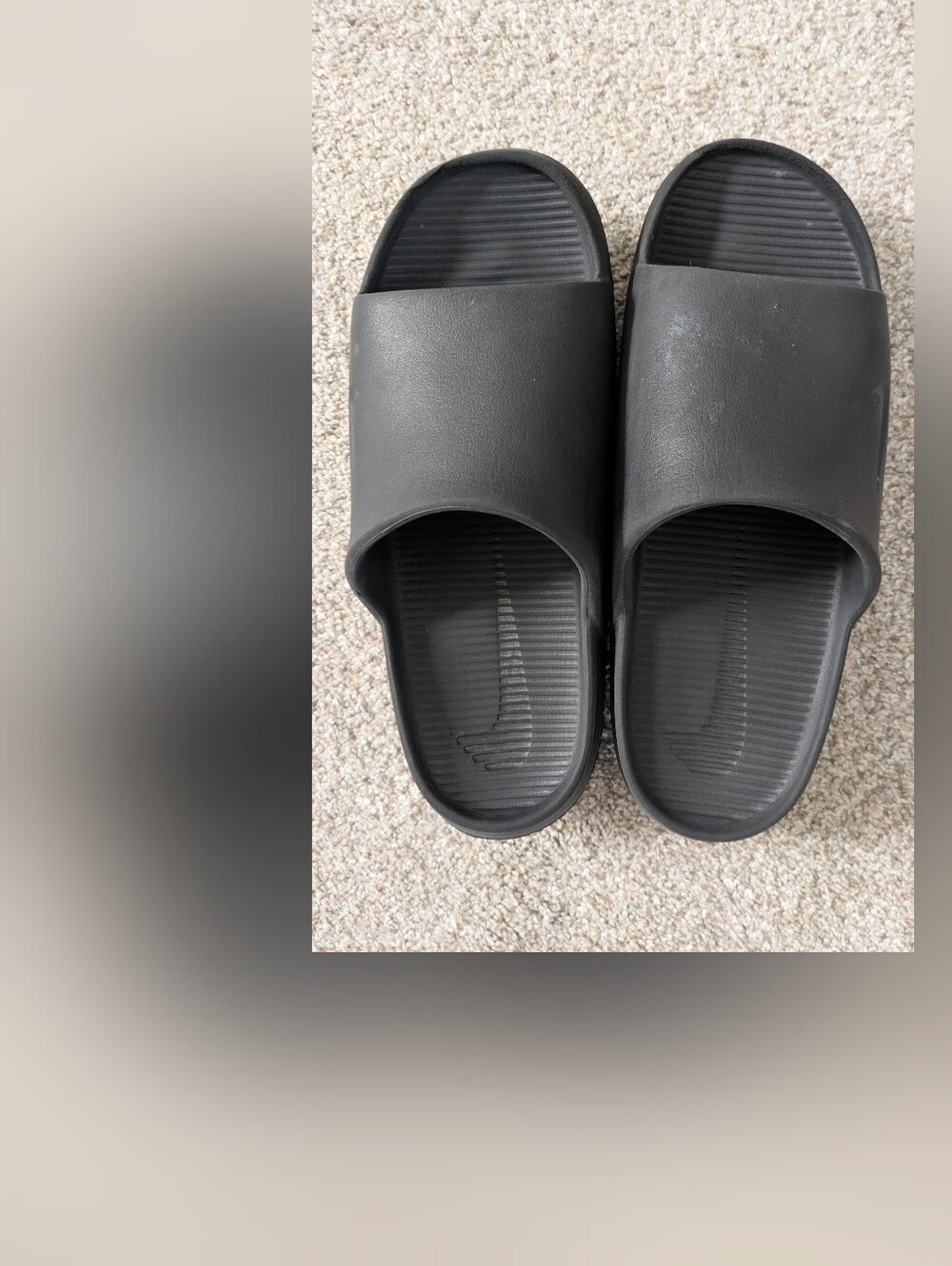 NEW Men’s NIKE CALM SLIDE BLACK / BLACK (FD4116 001) Sz 9 Comfort Bestseller - Picture 4 of 7